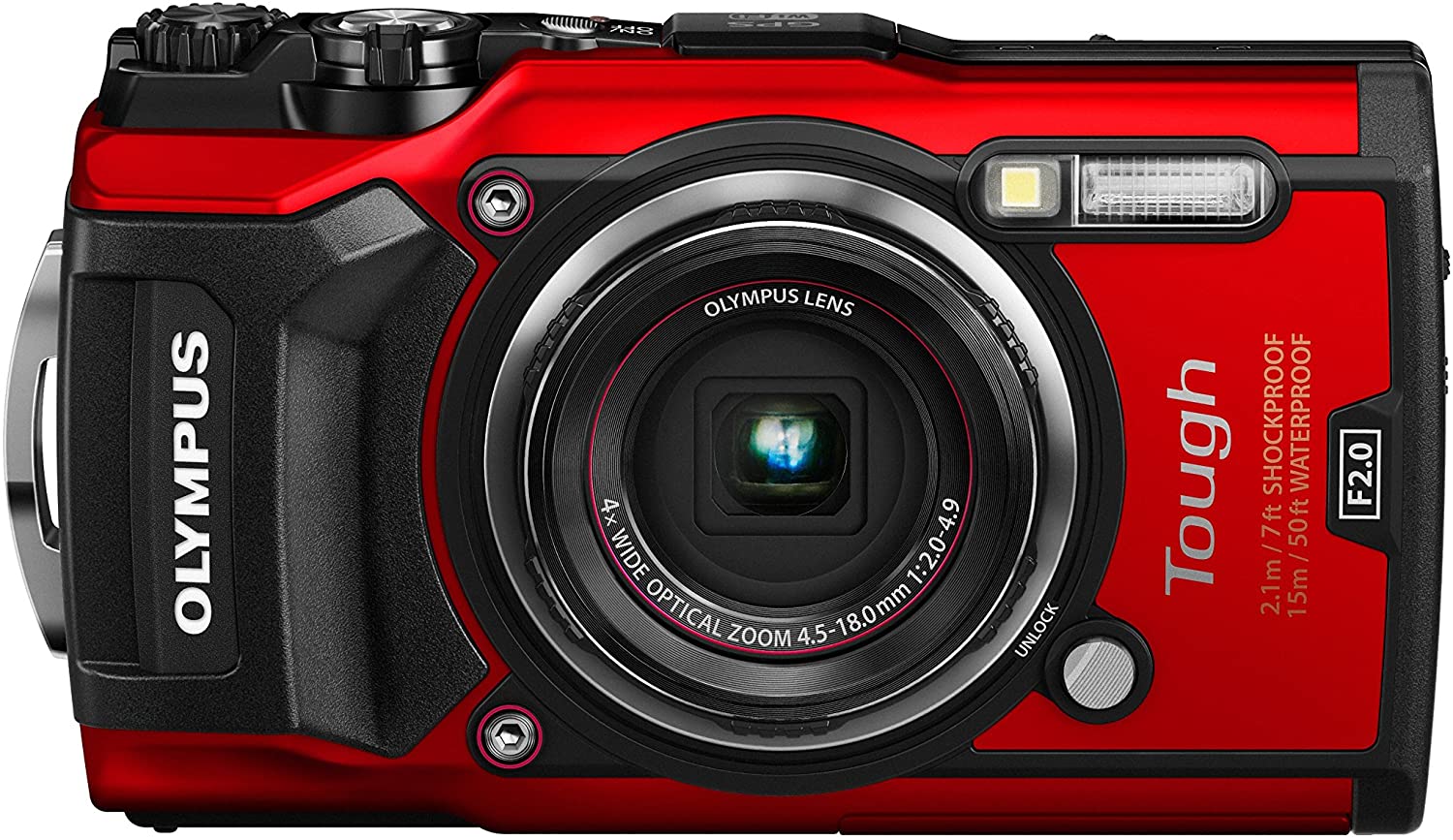 OLYMPUS デジタルカメラ Tough TG-5 レッド 1200万画素CMOS F2.0 15m 防水 100kgf耐荷重 GPS+電子